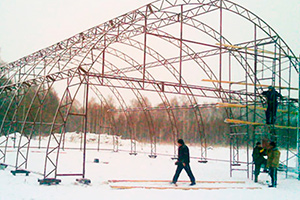 Ангары на свайно-винтовом фундаменте Ангары на свайно-винтовом фундаменте